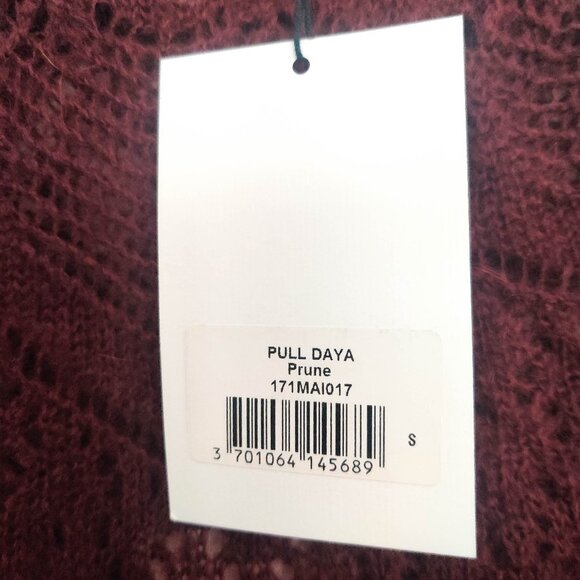 Sezane Daya Mohair Sweater in Prune Small NWT - Picture 7 of 9